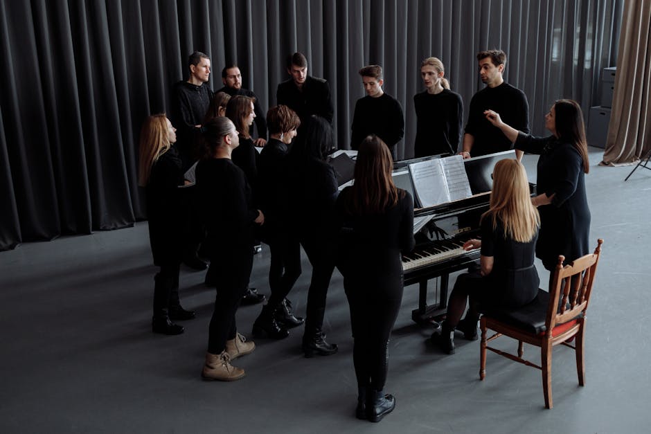 Choir performance in a formal setting
